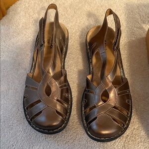 Clarks Metallic Brown Slingback Sandals